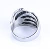 Anillo de Acero Inoxidable Estilo Europeo y Americano, Único y Audaz, Anillo de Calavera para Palma de Hombre, Acero Inoxidable, Estilo Vintage