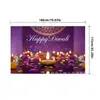 Bestseller transfronterizo de Amazon: Tela de fondo temática de Diwali con estampados de pavo real y lámpara de aceite de alta definición, perfecta para fiestas y decoraciones festivas