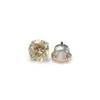 Arete de Aleación de Titanio F136 con Engaste de Garras de Circonia 5A, Joyería de Titanio para Oreja con Base Redonda, Accesorio para Piercing de Labio