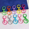 Chaveiro Redondo de Dragão Pintado Colorido com Argola Plana de Oito Três Peças Conjunto Acessório DIY Brinquedo Artesanal Pingente de Boneca