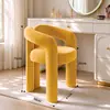 Taburete de Maquillaje Lujo Ligero Silla de Maquillaje Avanzada Estilo Nórdico Crema Silla de Maquillaje Respaldo Cómodo Silla para Dormitorio Vestidor