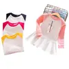 2023 Transfronterizo Nuevo Ropa Infantil Primavera y Otoño Sudadera de Dibujos Animados Vestido de Niña Algodón Color de Contraste Estilo Occidental Falda Plisada
