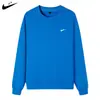 Moletom Masculino Primavera e Outono 2024 Nova Camiseta Masculina de Manga Longa Pequena Terry Masculina Gola Redonda Pulôver Tricotado Base