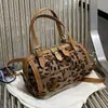 Bolso de mujer de nicho de alta gama transfronterizo, nuevo modelo de moda versátil otoño 2026, bolso cruzado con estampado de leopardo, bolso de mano, bolso tipo almohada