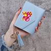 Bolsa para Monedas con Borla de Color Sólido Amor y Paz Porta Tarjeta de Estudiante de Aliexpress Ranura para Múltiples Tarjetas Cartera Corta Delgada Cartera