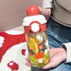 Taza de Agua Portátil Nueva de Paja de Alto Valor Linda Gran Capacidad Taza de Vidrio de Alto Borosilicato Resistente a Altas Temperaturas Taza de Doble Uso Resistente al Calor