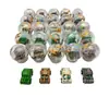 Novo Carro de Puxar Animal Cartoon Transparente Laminado 50mm Máquina Gashapon de Dois Reais Máquina de Presentes Bola Gashapon Atacado Fofo