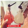 Adornos Creativos para Regalo al por Mayor Botellas de Bebida de 200ml Botellas de Té de Leche Botellas de Vidrio para Bebida con Forma de Bombilla 150ml Fabricante