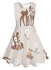 Vestido de Verano Fresco y Elegante con Estampado Digital 3D sin Mangas para Niñas, Vestido de Princesa para Niños, Europeo y Americano Transfronterizo