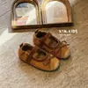 Nuevos Zapatos de Cuero para Niños Otoño 2026 Estilo Bosque Retro Moño Gamuza Poco Profundos Zapatos de Princesa para Niñas