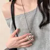 Nuevo Collar con Colgante Étnico Retro Estilo Chino para Mujer, Accesorio Largo de Cuello Versátil de Moda, Cadena para Sudadera de Uso en Capas de Nicho