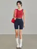 Traje deportivo de fitness de alta intensidad con chaleco de entrenamiento para correr y yoga a prueba de impactos integrado y pantalones cortos para uso al aire libre en verano