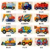 Venda Quente Amazon Transfronteiriça Quebra-Cabeça de Madeira Snap DIY Brinquedo Veículo de Engenharia de Transporte de Madeira Quebra-Cabeça 3D