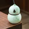 Quemador de Incienso Pequeño de Cerámica Fulu Calabaza Portainciensos Quemador de Aromaterapia Adorno Pequeño Estilo Zen para Interiores del Hogar Bandeja de Incienso para Mesa de Té China