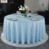 Mantel para Mesa Redonda Grande de Hotel Impermeable y a Prueba de Aceite Sin Lavado Mantel para Mesa de Restaurante Cubierta para Plato Giratorio Manteles Redondos de Lujo Ligero Gama Alta