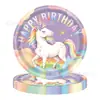 Nuevo Portapapeles de Unicornio Arcoíris Rosa Suministros de Decoración para Fiesta de Cumpleaños Infantil Traje de Banderines de Servilleta de Papel