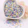 Estrellas huecas sirena flor de cerezo maquillaje de escenario infantil brillo lentejuelas diy material pegamento funda de teléfono móvil lentejuelas 10g