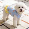 Roupas de Primavera e Verão para Cães Pequenos e Gatos, Spitz Alemão, Bichon Frisé, Vestido Teddy, Vestido Colete Listrado de Estrela do Mar 26
