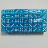 En stock dados acrílicos de cristal de color transparente de 14 mm caja de embalaje nueva dados de colores múltiples colores opcionales