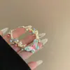 Novo Pulseira Borboleta Esmaltada Chinesa com Gotejamento de Óleo Verão 2024 Nova Cor Doce Flor Meia Pulseira Pulseira Explosões