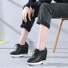 Zapatos de tacón alto huecos de resorte de 12 cm de altura, piel genuina, estilo coreano, modernos, versátiles, zapatos casuales para mujer