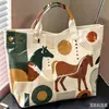 Sitio Independiente Temu Bolso de Mano de Nuevo Estilo Transfronterizo Impermeable PVC+Lona Portátil para Viajes Diarios Bolso de Hombro Bolso Tote