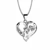 Jin Jiahua Japonés y Coreano azul colgante de tres corazones moda femenina creativa Diamante incrustado LOVE collar clavícula entrega de una sola pieza