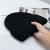 Chapéu de Tricô de Pelo de Coelho para o Inverno 2026 para Mulheres, Quente e à Prova de Vento, Gorro sem Aba, Chapéu de Lã Dobrável e Moderno