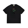 Fornecimento Atacadista Transfronteiriço de Marca Tendência de Comércio Exterior Algodão Puro Bape Cabeça de Macaco Tubarão Manga Curta Tubarão Macaco Camiseta