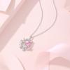 Collar de luna en forma de corazón de plata s925 para mujer, cadena de clavícula de circonita con hoja de espiga de trigo, lujo ligero, versátil, simple, regalo para novia