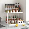 Estante de Almacenamiento de Especias de Cocina Estante de Almacenamiento Multicapa Encimera de Estufa Estante de Almacenamiento Multifuncional para Condimentos Aceite Sal Salsa Vinagre