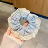 Lenço Quadrado com Laço Estilo Coreano Elástico para Cabelo Intestino Grosso para Mulheres Elástico Doce de Bolinhas Elástico para Cabelo Infantil Rabo de Cavalo Corda de Cabelo Elástico Acessórios de Cabelo