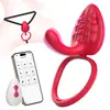 Anillo de Bloqueo Wearable con Forma de Corazón Chuchen Controlado por App, un vibrador de succión multifrecuencia para hombres, diseñado para estimular y mejorar el placer sexual