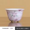 Taza de té de flor de rosa pintada a mano en polvo tierno taza maestra del hogar taza de té exquisita para damas taza de invitado de cerámica juego de té kung fu