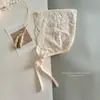 Touca de Bebê Retrô Primavera Verão Estilo Fino Proteger a Moleira Bebê Recém-nascido Criança Pequena Touca de Nascimento Menina Bebê Estilo Doce Chapéu de Corte Princesa