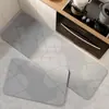 Tapete de Piso para Cozinha Simples Atravessando Fronteiras Resistente ao Desgaste Fácil de Cuidar Lavável de Lama Diatomácea Estilo Nórdico Absorvente Antiderrapante