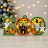 Luz Noturna de Halloween da Amazon Transfronteiriça Lanterna de Abóbora Esculpida em Madeira Enfeites Decorativos de Halloween Artesanato em Madeira