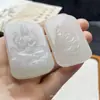 Colgante de Joyería para Orejas de Jade Verde Natural de Tianshan de Xinjiang, Colgante de Jade Lindo con Forma de Gato para Niñas, En Stock