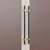 Manija de Puerta de Vidrio de Acero Inoxidable Engrosada de Gama Alta Manija de Puerta de Madera Maciza Dorada Moderna Manija Grande para Puerta Corredera de Sala de Conferencias