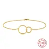 Transfronterizo Más Vendido Plata de Ley S925 Moda Versátil Doble Círculo Carácter Ocho Pulsera Anillo Diseño Original Simple Creativo Elegante