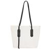 Bolso de lona de gran capacidad para mujer, nuevo estilo 2023, sencillo e informal, bolso de hombro combinable a la moda.