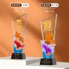 Personalización de Trofeo de Cristal Creativo Madera Maciza Competencia Infantil Medalla de Honor Ceremonia de Premiación de Empleados de Empresa