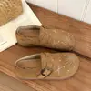 Novedad Otoño 2026 Zapatos Perezosos Slip-On con Hebilla de Cinturón Moda Zuecos con Pedrería y Suela Gruesa Estilo Universitario Zapatos Planos para Mujer