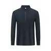 Camisa Polo de Manga Larga con Cuello Alto y Media Cremallera de Lyocell tipo Seda de Doble Cara para Primavera y Otoño Ropa de Trabajo Corporativa Personalizada con Logo Impreso o Bordado