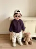 Ropa nueva de primavera y otoño para niños, suéter para bebé, cárdigan cálido y sencillo con cremallera, chaqueta de punto tejida de color liso bordada