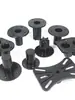Base de soporte para altavoz, bandeja de soporte, accesorios de montaje, orificio de montaje de 35 mm, soporte de doble orificio, base de plástico, orificio de la base