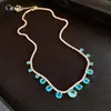 Collar de Moda con Colgante Redondo de Circonita Super Brillante Cadena para Clavícula de Lujo Ligero Gama Alta Personalidad Sencilla Temperamento Versátil
