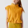 Colete com Zíper Gola Alta de Veludo Ollie Personalizado Transfronteiriço Feminino Outono Inverno Esportivo Quente Casual Jaqueta Colete Sem Manga Plus Velvet