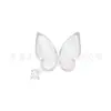 Pendientes de botón de aleación de titanio F136 Mariposa Adornos para la oreja de concha blanca Pernos para cartílago de la oreja Pernos para labio cruzado Joyería para piercing de lengua Tornillo interno