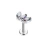 Piercing corporal humano com 3 coroas de olho de cavalo em liga de titânio F-136, zircônia, aubao, lábio, nariz, orelha, osso, unha, venda imperdível